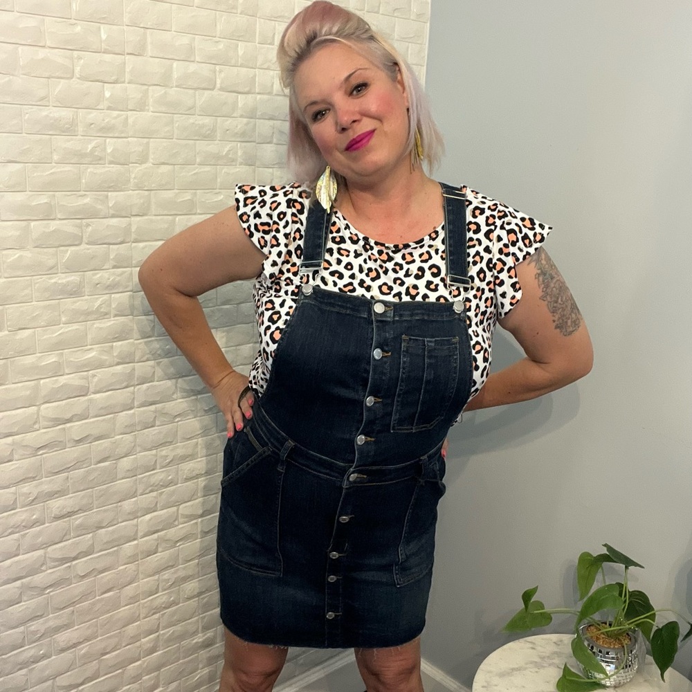 Judy Blue Overall Button Down Denim Dress